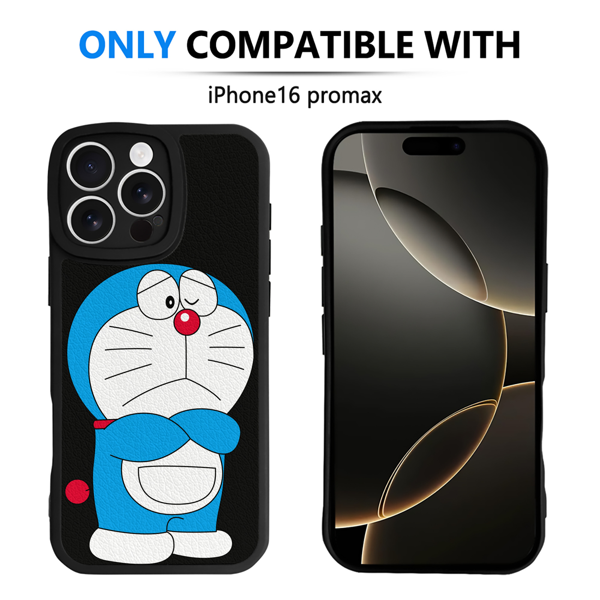 （画像用） ドラえもん Doraemon 【iPhone 16シリーズ対応】シリコンスマホケース（レザー調） 材質：シリコン